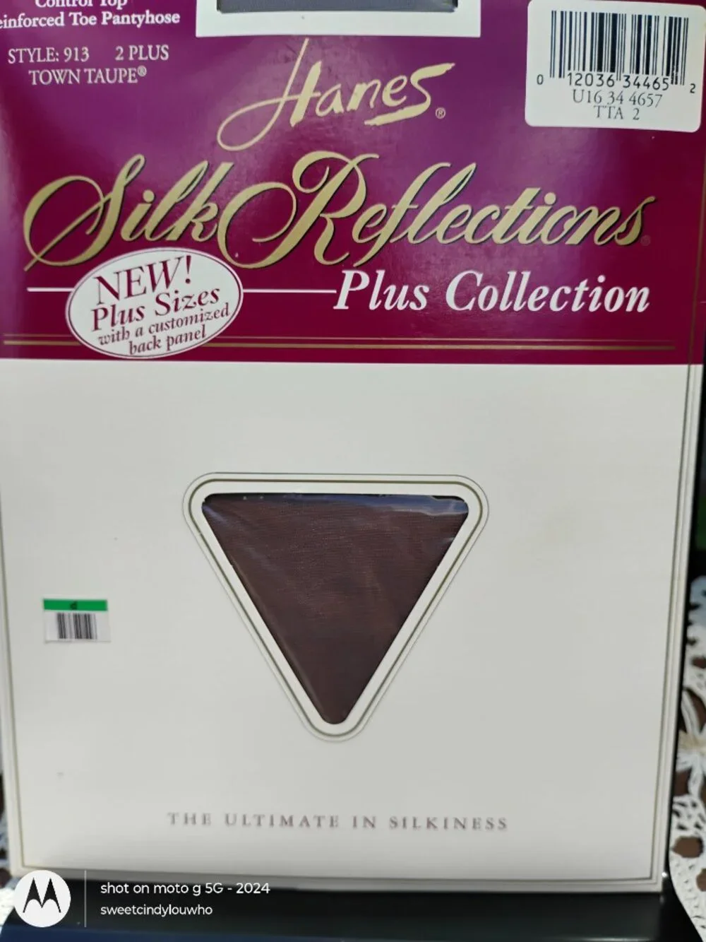 Hanes Silk Reflections Plus Collection NOS Queen sz control reinforced toe Taupe